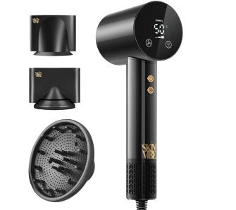 Suszarka do włosów SkinVibe Libra AirLoom SV-002BK Jonizacja Dyfuzor Zimny nawiew 1500W 3 prędkości 4 temperatury