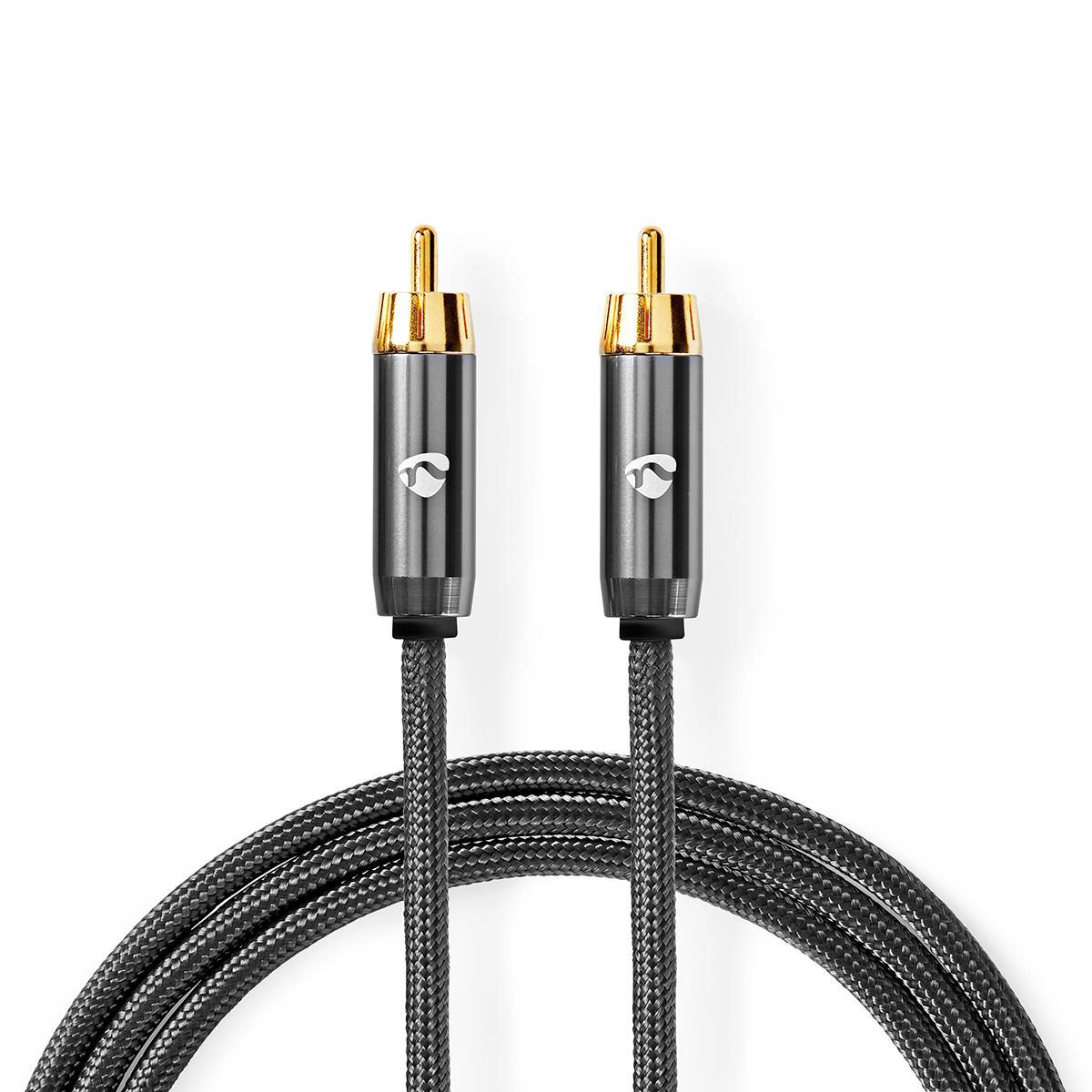 Kabel coaxialny Nedis CATB24100GY30 ProfiGold Subwoofer RCA 3m Srebrny