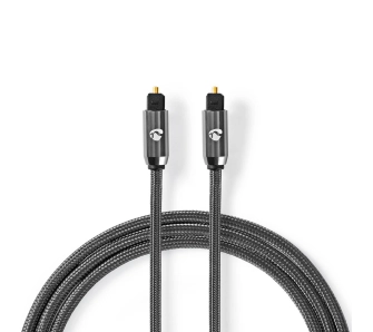 Kabel optyczny Nedis CATB25000GY20 ProfiGold 2m Srebrny