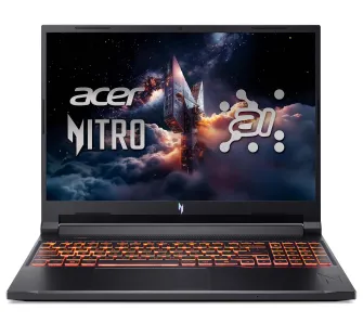 Laptop gamingowy Acer Nitro V 16 AI ANV16-42 16" 180Hz R7 260 32GB RAM 1TB Dysk SSD RTX5060 DLSS4 Czarny Funkcje AI