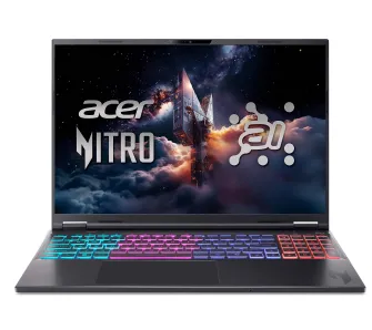 Laptop gamingowy Acer Nitro 16S AI AN16S-61 16" 180Hz Ryzen AI 9 365 16GB RAM 1TB Dysk SSD RTX5070 DLSS4 Czarny Funkcje AI