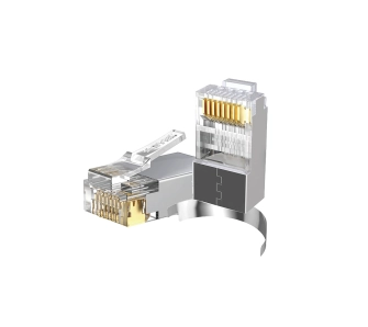 Wtyczka Unitek OT1093ATP01 wtyk modularny Pass-Through RJ45 Cat.7 50 szt. Przezroczysty