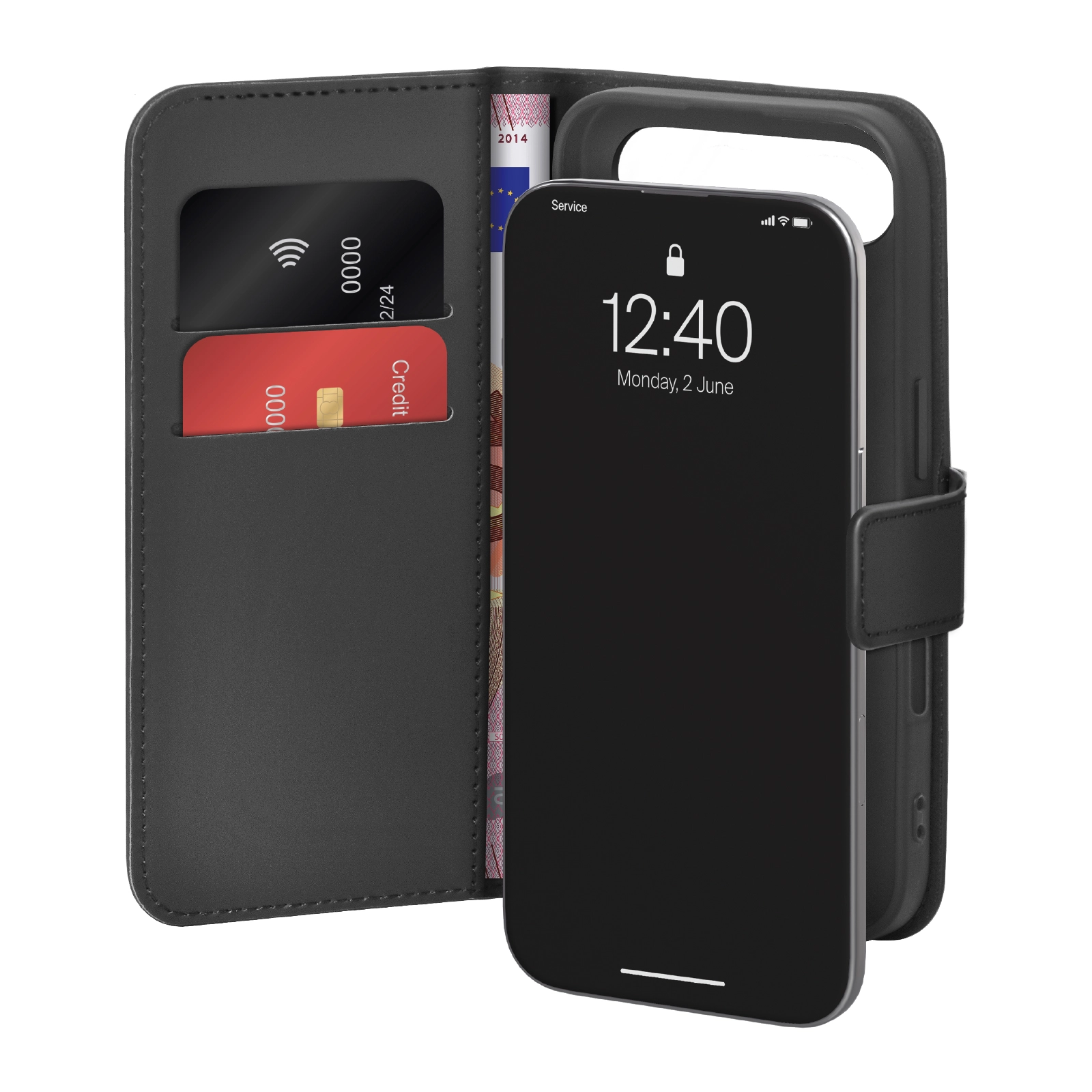 Etui Puro Wallet Stand do iPhone Air Czarny