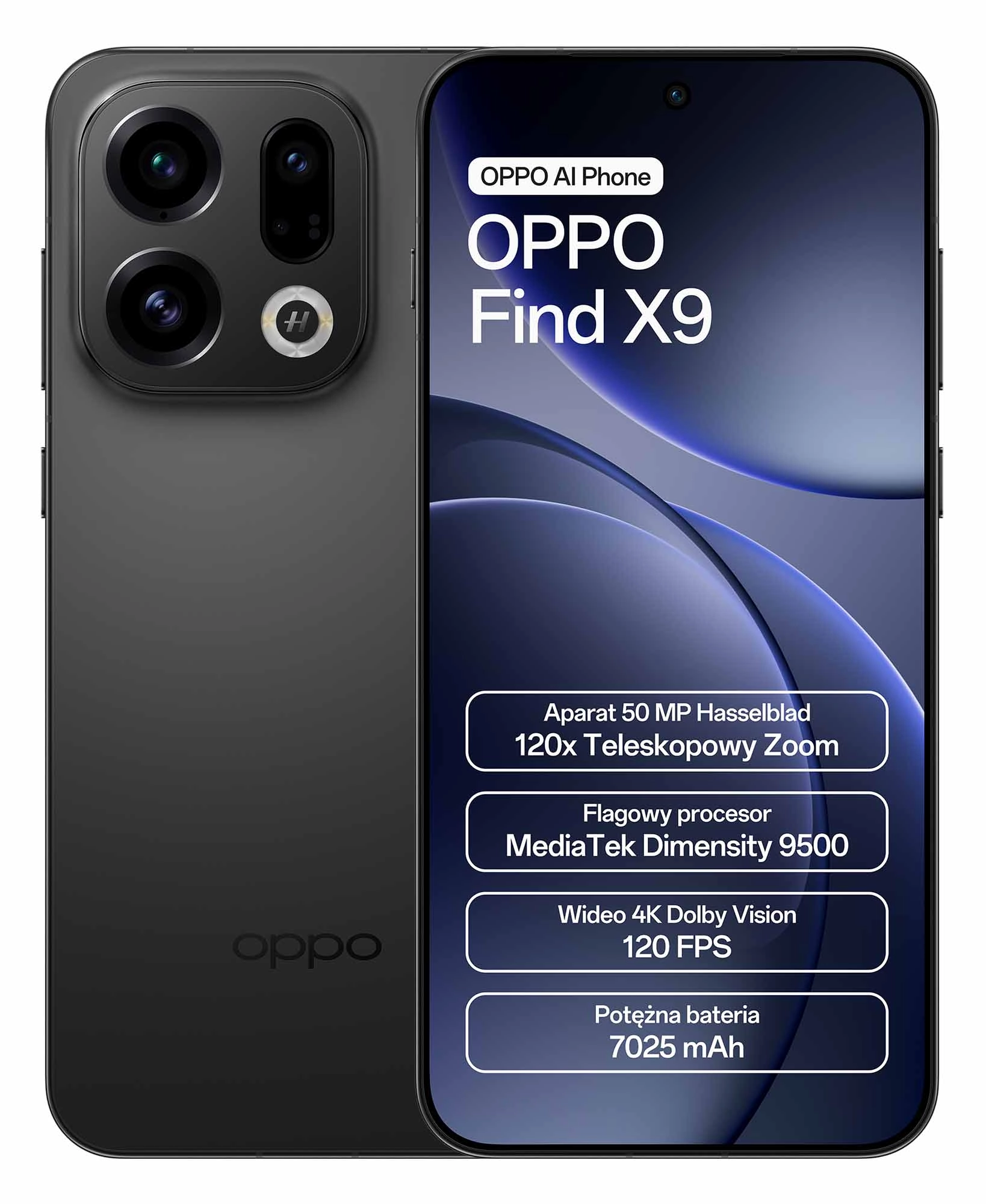 Smartfon OPPO Find X9 12/512GB AI 6,59" 120Hz 50Mpix Czarny