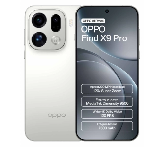 Smartfon OPPO Find X9 Pro 16/512GB AI 6,78" 120Hz 50Mpix Biały