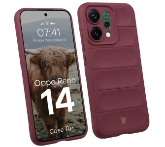 Etui Bizon Pancerne Tur do Oppo Reno 14 Fioletowy