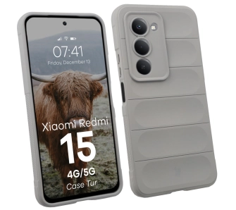 Etui Bizon Pancerne Tur do Xiaomi Redmi 15 4G / 5G Szary