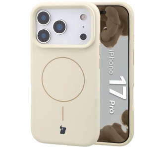 Etui Bizon Silikonowe Soft z MagSafe do Apple iPhone 17 Pro Ecru