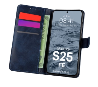 Bizon z klapką Pocket do Samsung Galaxy S25 FE Niebieski