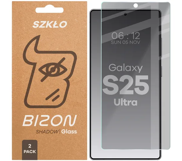 Bizon prywatyzujące Clear Shadow Duo do Samsung Galaxy S25 Ultra
