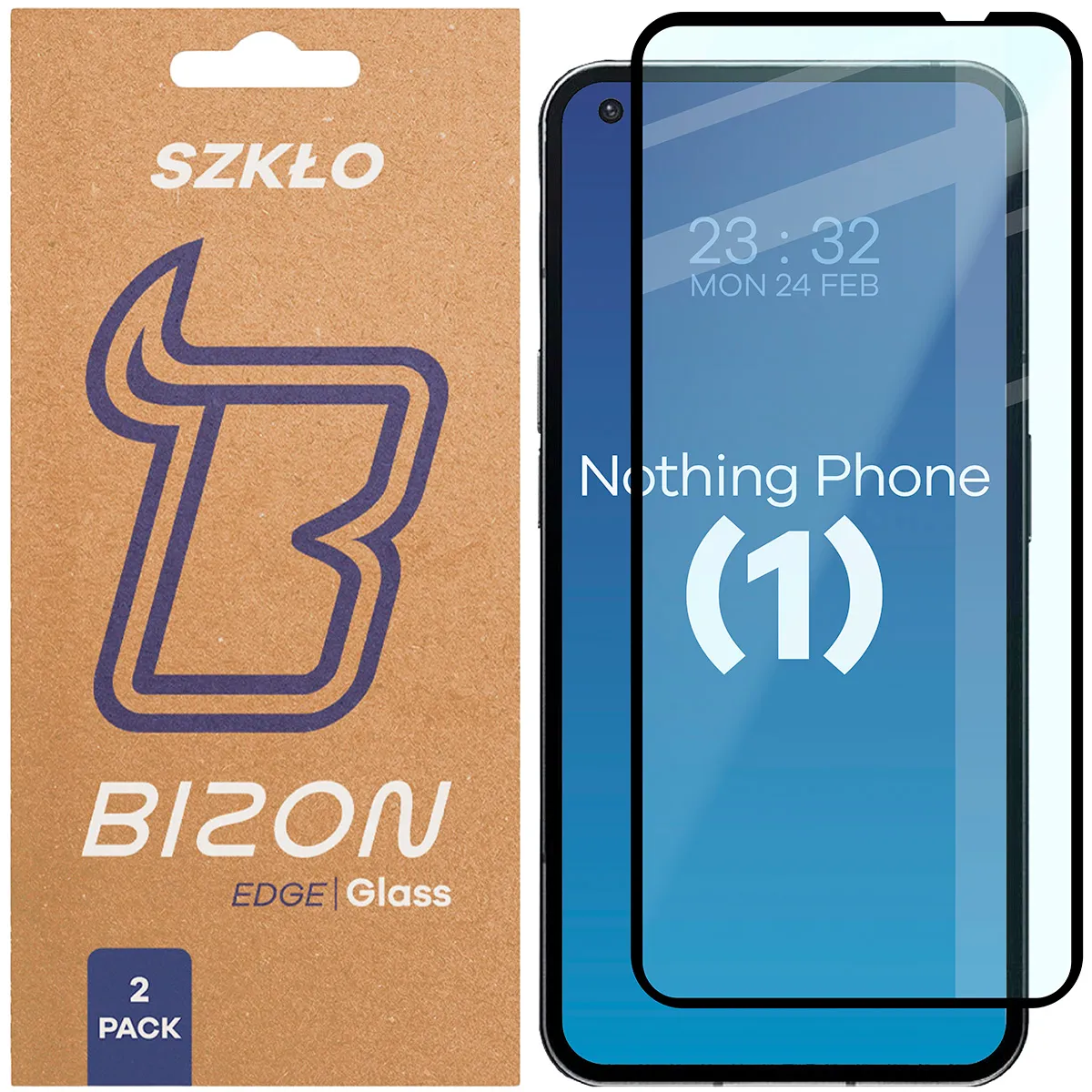 Szkło hartowane Bizon Edge Duo do Nothing Phone 1