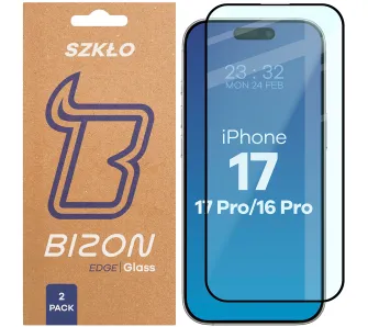 Szkło hartowane Bizon Edge Duo do iPhone 17 / 17 Pro / 16 Pro / 18 Pro