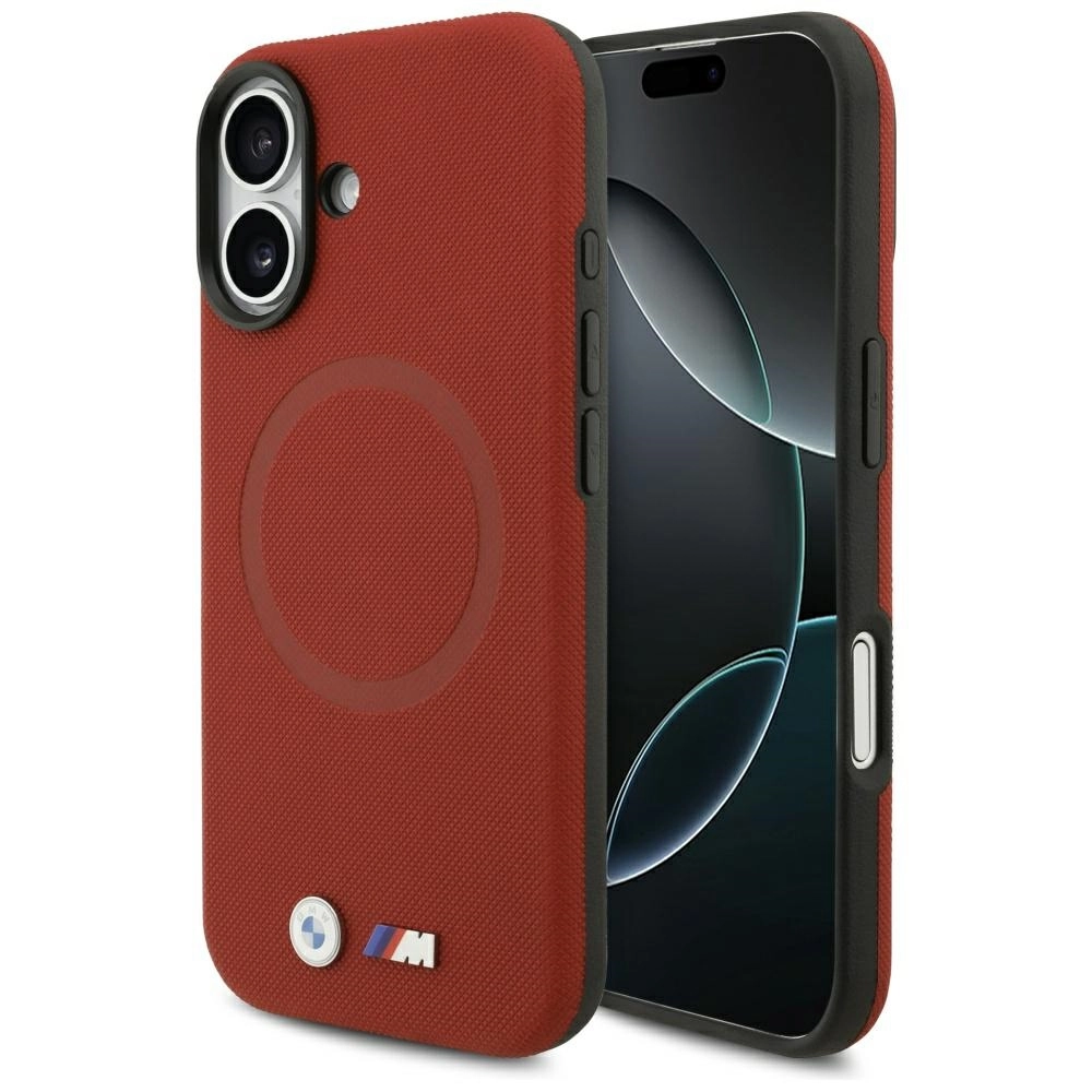 Etui BMW M FW Metal Logo MagSafe do iPhone 17 Czerwony