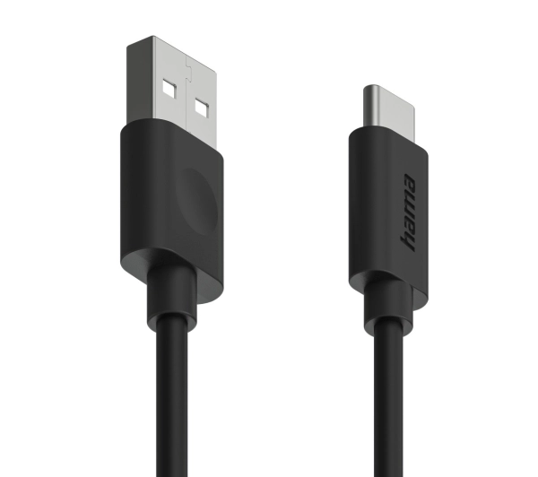 Hama USB-A do USB-C 60W 1,2m Czarny  
