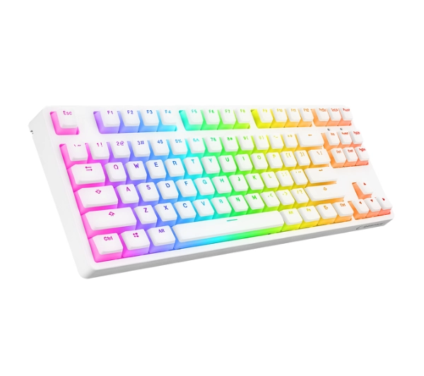 Rampage KB-R136 Ghost Huano Red Switch Biały