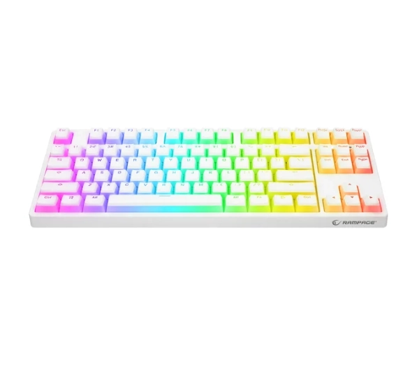 Rampage KB-R136 Ghost Huano Red Switch Biały