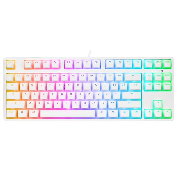 Klawiatura mechaniczna Rampage KB-R136 Ghost Huano Red Switch Biały