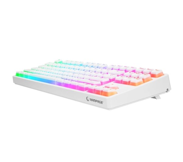 Rampage KB-R136 Ghost Huano Red Switch Biały