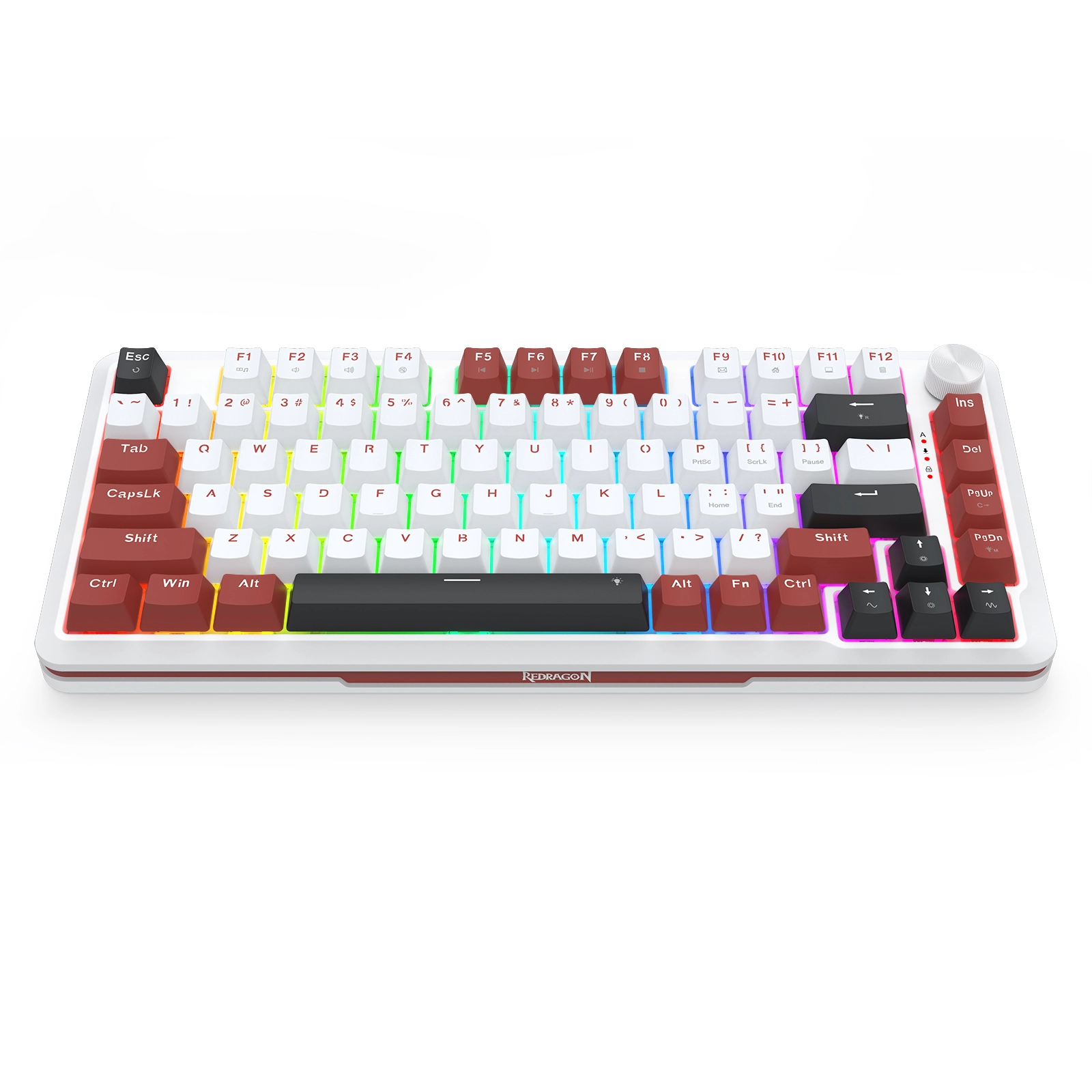 Klawiatura magnetyczna Redragon Stormhunter K721WRB-RGB-M UltraMag Biało-Czerwona