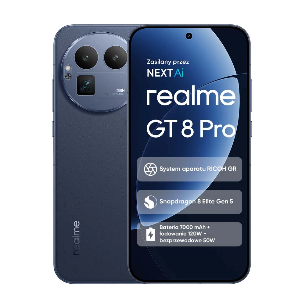 Smartfon realme GT 8 Pro 12/256GB 6,79" 144Hz 200Mpix Niebieski