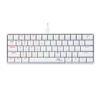 Klawiatura mechaniczna FroggieX PolarStrike RGB Outemu Red Biały