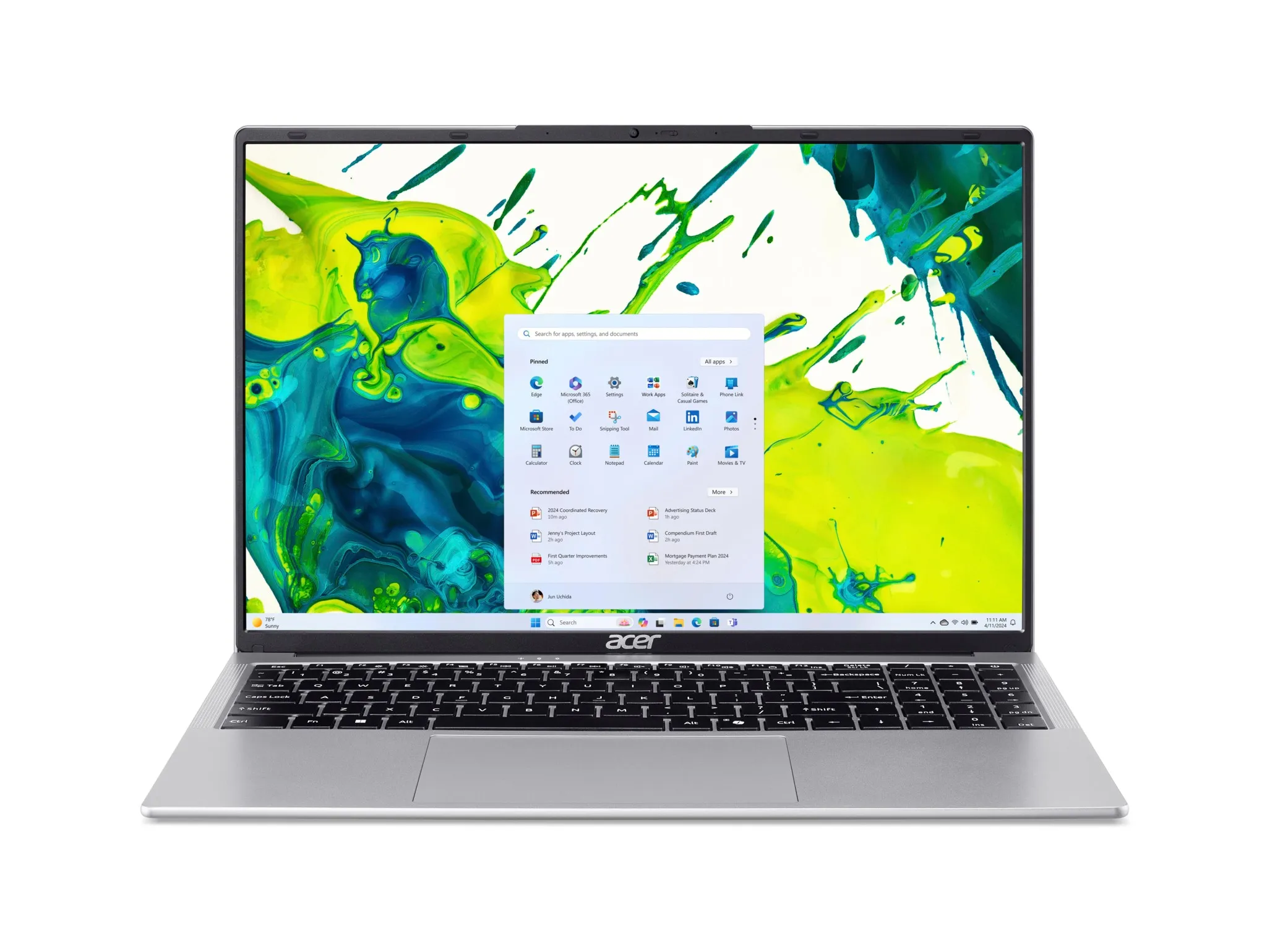 Laptop Acer Aspire Lite 16 AL16-54P 16" i5-1334U 16GB RAM 512GB Dysk SSD Win11 Srebrny