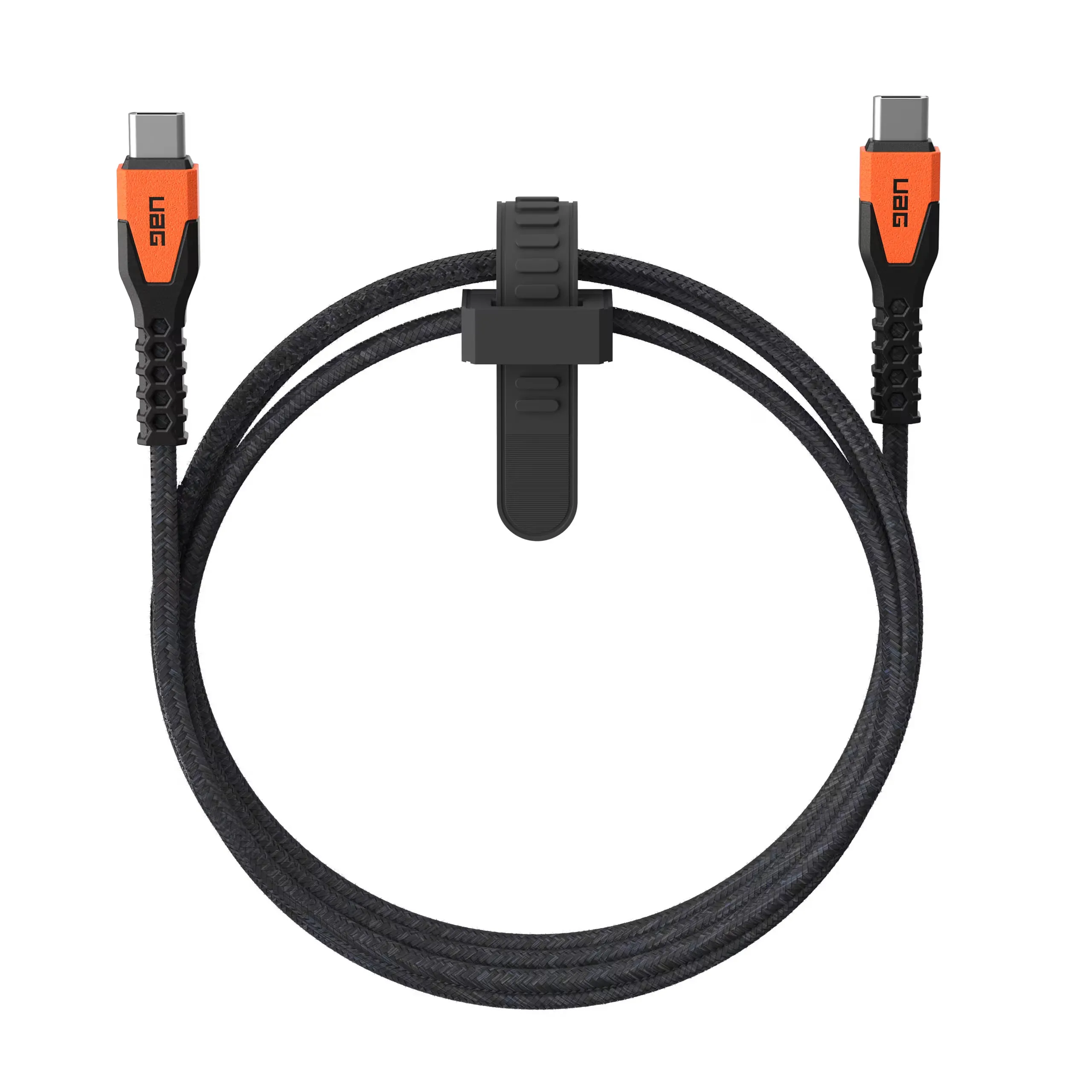 Kabel UAG RUGGED USB-C do USB-C 60W 1,5m Czarno-pomarańczowy