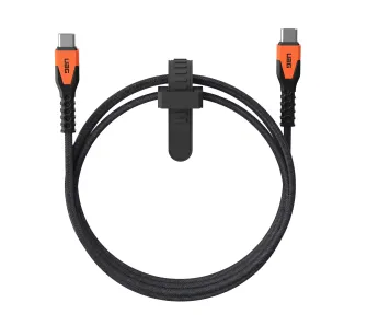 Kabel UAG RUGGED USB-C do USB-C 60W 1,5m Czarno-pomarańczowy