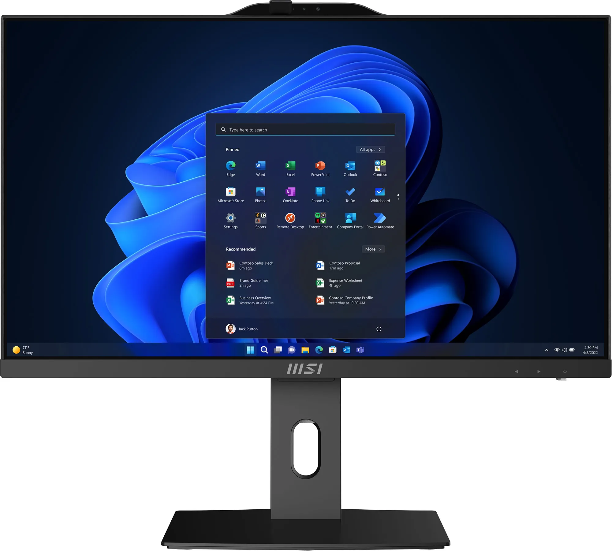 Komputer MSI Pro AP242P 14M-813EU i7-14700 23,8" 16GB RAM 1TB Dysk SSD Win11 Pro Czarny