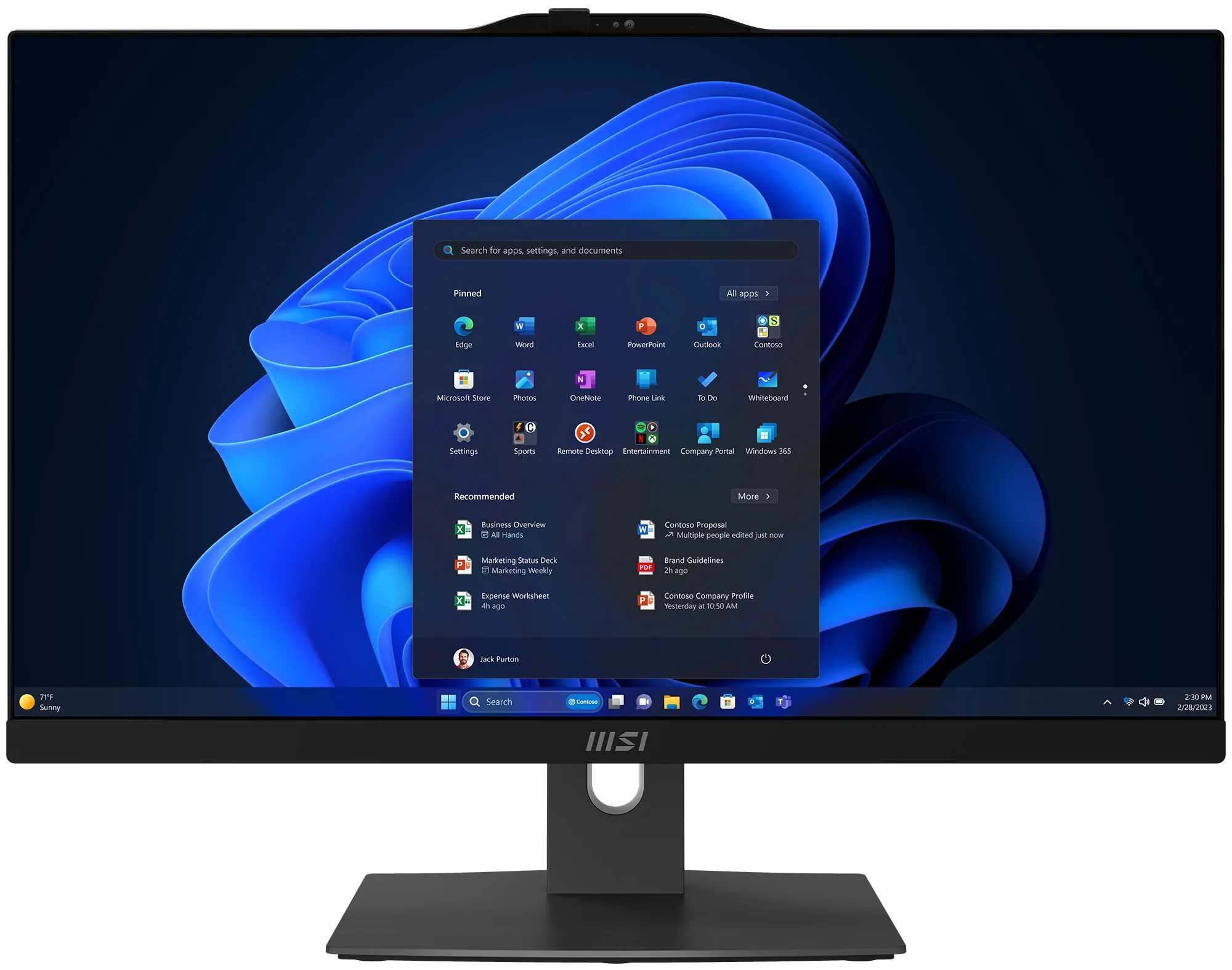 Komputer MSI Modern AM242P 1MG-2005EU Core 5 120U 23,8" 16GB RAM 512GB Dysk SSD Win11 Pro Czarny