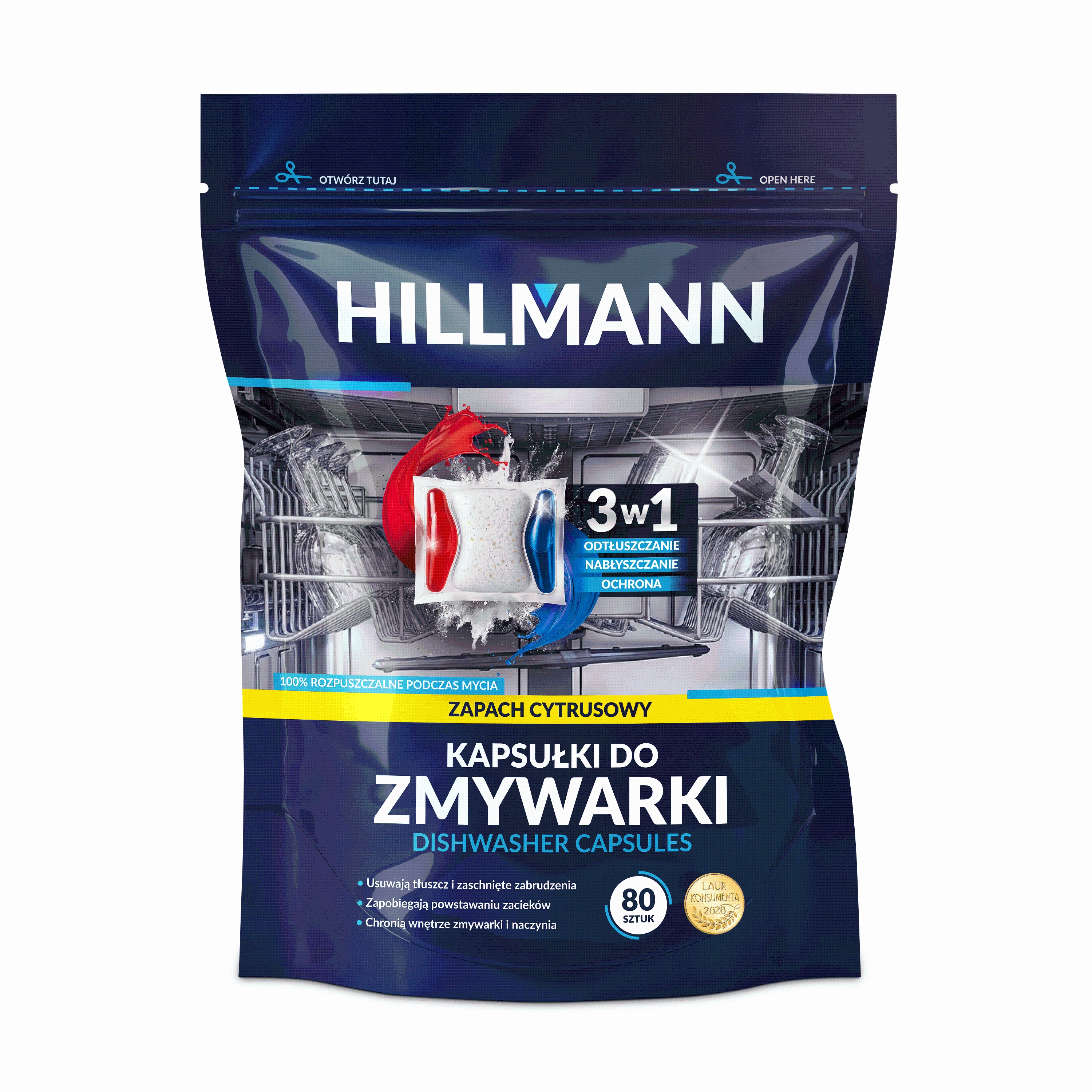 Kapsułki do zmywarki HILLMANN 80szt.