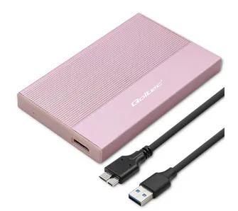 Obudowa Qoltec 52279 SSD HDD 2.5" SATA USB 3.0 Różowy