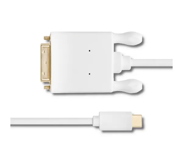 Qoltec 50416 USB 3.1 typ C - DVI 1m Biały