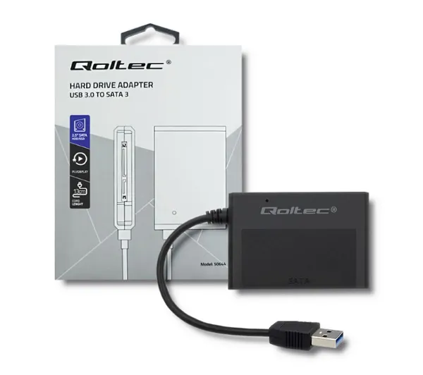 Qoltec 50644 HDD/SSD 2.5" SATA3 Czarny
