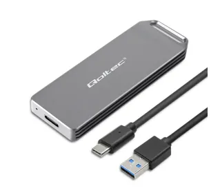 Qoltec 52266 M.2 SSD NVMe PCIe USB 3.1 Srebrny