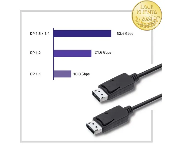 Qoltec V1.2 50374 3m Czarny