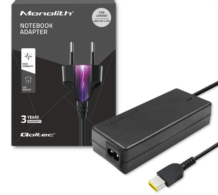 Zasilacz do laptopa Qoltec AD41P 65W do Lenovo