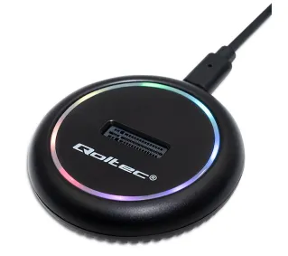 Qoltec 52275 do Dysków SSD M.2 NVMe SATA USB-C Czarny