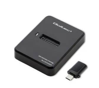 Stacja dokująca Qoltec 50314 do Dysków SSD M.2 SATA NGFF USB 3.1 Czarny