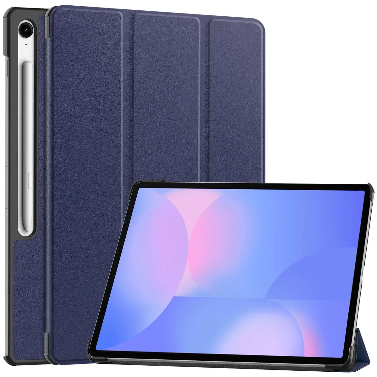 Etui na tablet Bizon Case Tab Croc z klapką do Samsung Galaxy Tab S10 FE Plus Granatowy