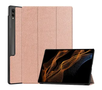 Etui na tablet Bizon Case Tab Croc z klapką Samsung Galaxy Tab S10 FE Plus Różowozłoty