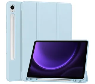 Bizon Case Tab Lizard z klapką do Samsung Galaxy Tab S10 FE / S10 Lite / S9 / S9 FE Błękitny