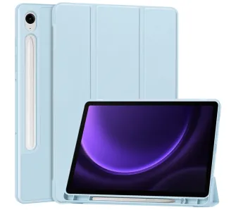 Etui na tablet Bizon Case Tab Lizard z klapką do Samsung Galaxy Tab S10 FE / S10 Lite / S9 / S9 FE Błękitny