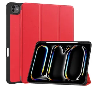 Bizon Case Tab Lizard z klapką do iPad Pro 13" 2025 / 2024 Czerwony