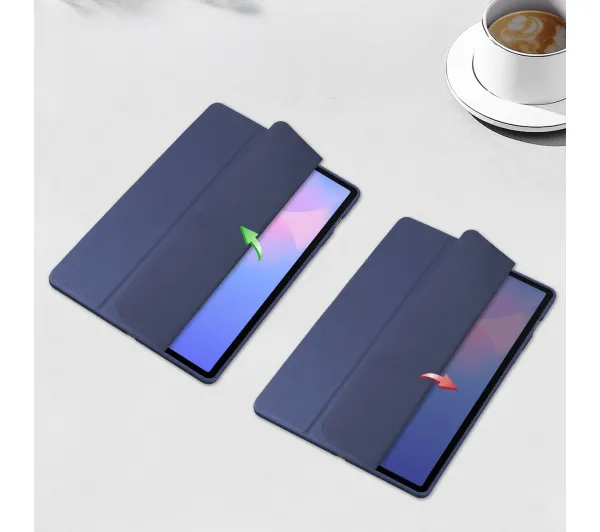 Bizon Case Tab Clear Matt z klapką do Samsung Galaxy Tab S10 FE Plus Granatowy