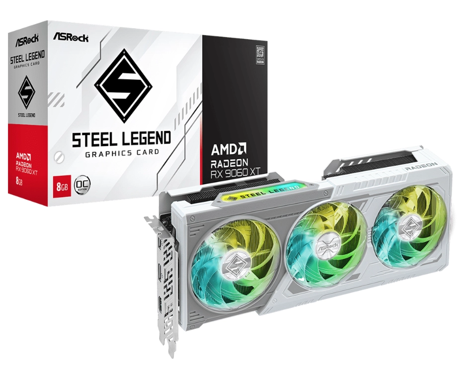 Karta graficzna ASrock Radeon RX 9060 XT Steel Legend OC 8GB GDDR6 128bit FSR