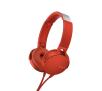 Słuchawki przewodowe Sony MDR-XB550AP Nauszne Mikrofon Czerwony