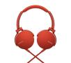 Słuchawki przewodowe Sony MDR-XB550AP Nauszne Mikrofon Czerwony