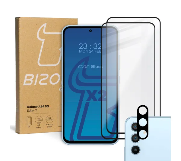 Bizon 2x Szkło + szybka na aparat Edge 2 Pack do Samsung Galaxy A54 5G