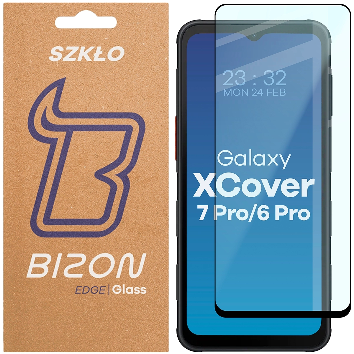 Szkło hartowane Bizon pełne Edge 2 do Samsung Galaxy XCover 7 Pro / XCover 6 Pro